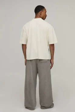 T-shirt Écru Oversize Boxy À Impression Synthétiqueff