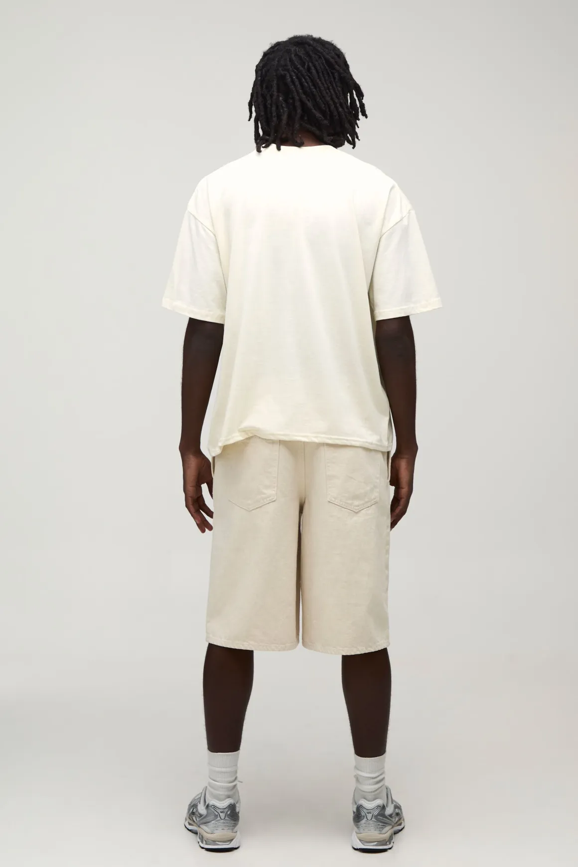 T-shirt Écru Oversize Boxy À Micro-imprimé Floral
