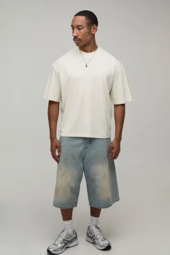 boohooMAN T-shirt Écru Oversize Boxy À Slogan Artists Only<Homme T-Shirts Impriméstendances|T-Shirts