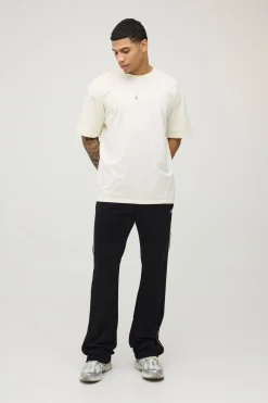 T-shirt Écru Oversize À Imprimé Palmiers