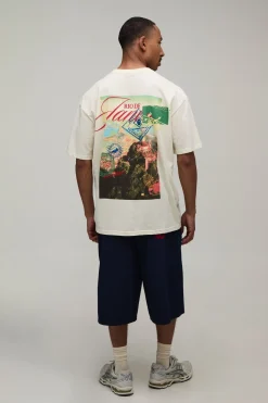 T-shirt Écru Oversize À Imprimé Photographique Rio De Janeiro