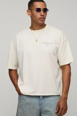 T-shirt Écru Oversize À Imprimé Photographique Rivera
