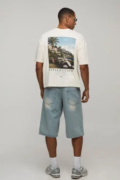 T-shirt Écru Oversize À Imprimé Photographique Rivera