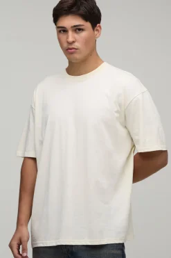 boohooMAN T-shirt Écru Oversize Imprimé Voiture Positano<Homme T-Shirts Impriméstendances|T-Shirts