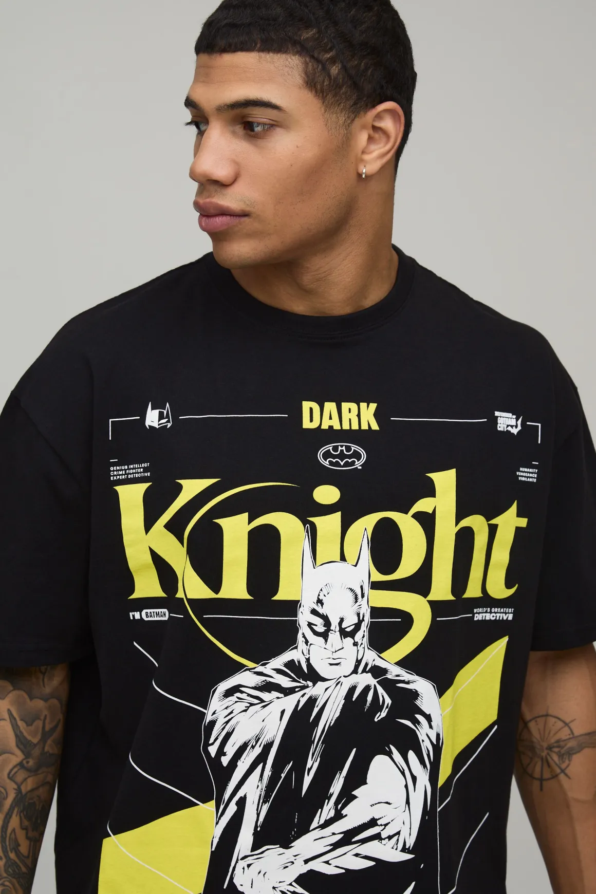 T-shirt Dark Knight Imprimé Licence Coupe Oversize