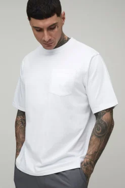 T-shirt Décontracté À Poche Pour Homme Grand