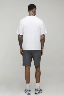 T-shirt Décontracté À Poche Pour Homme Grand