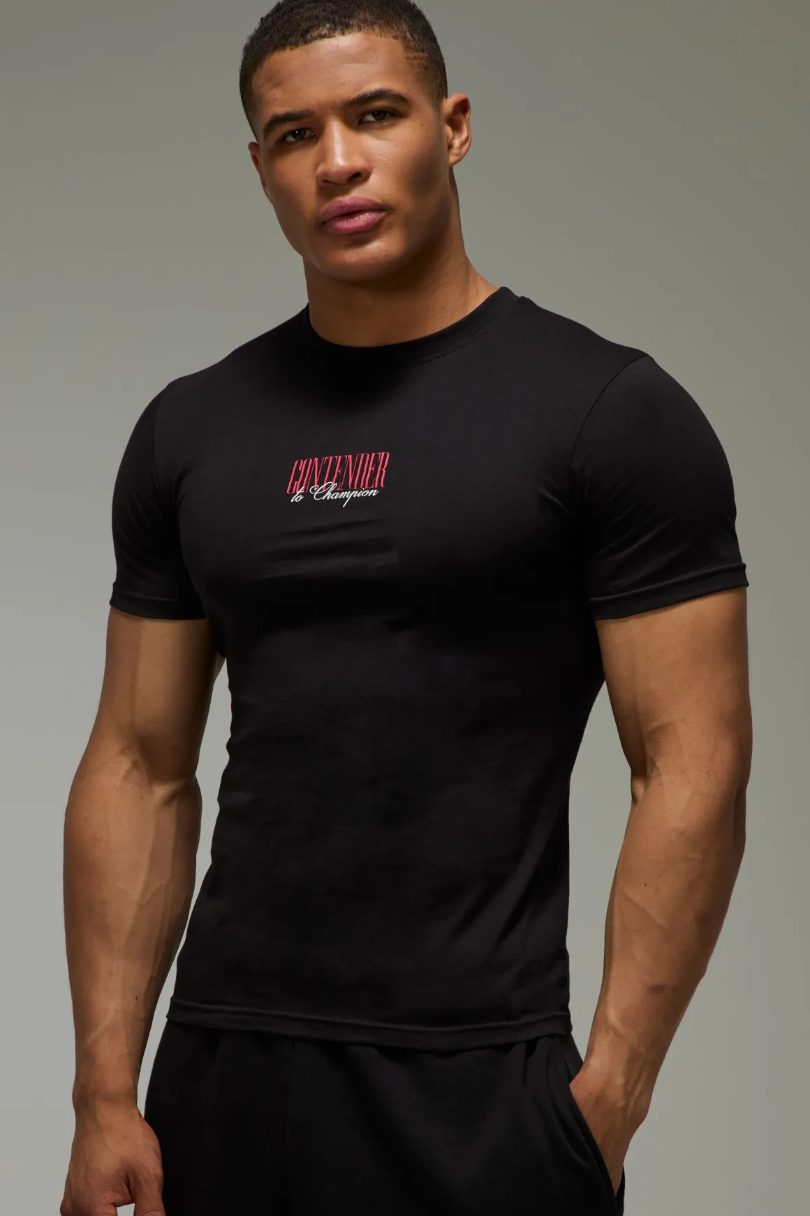 T-shirt De Boxe Ajusté Muscle Fit Actif Homme
