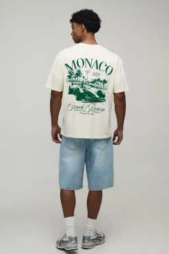 T-shirt de course Monaco oversize en écru