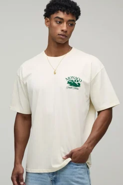 T-shirt de course Monaco oversize en écru
