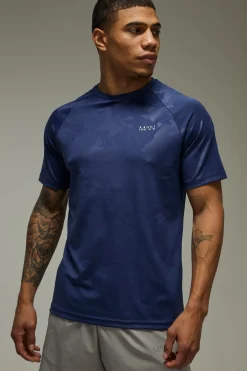 T-shirt de Performance Homme Active Regular Camouflage à Manches Raglan
