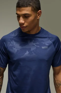 T-shirt de Performance Homme Active Regular Camouflage à Manches Raglan