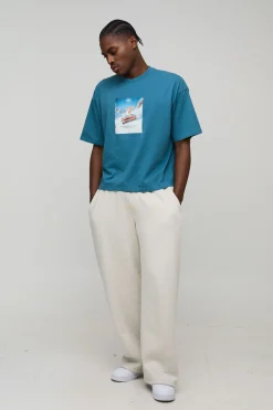 boohooMAN T-shirt de ski surdimensionné à coupe carrée<Homme T-Shirts Impriméstendances|T-Shirts