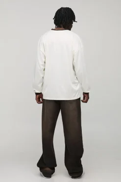 T-shirt de sport à manches longues Tall Oversized avec imprimé WRLDWD