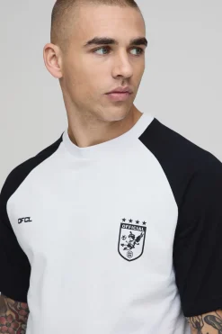 boohooMAN T-shirt De Sport Raglan Boxy Raccourci Coupe Regular<Homme T-Shirts