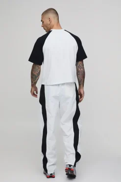 boohooMAN T-shirt De Sport Raglan Boxy Raccourci Coupe Regular<Homme T-Shirts