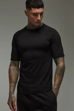 boohooMAN T-shirt de Sport Raglan Coupe Musclée Active pour Homme Grande Taille<Femme Tout Afficher|Tout Afficher Activewear