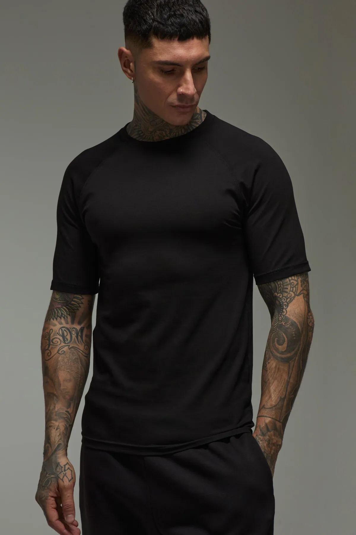 boohooMAN T-shirt de Sport Raglan Coupe Musclée Active pour Homme Grande Taille<Femme Tout Afficher|Tout Afficher Activewear