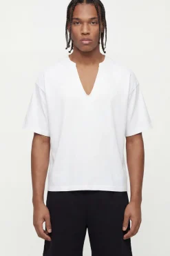 T-shirt Délavé Col V Coupe Ample Oversize