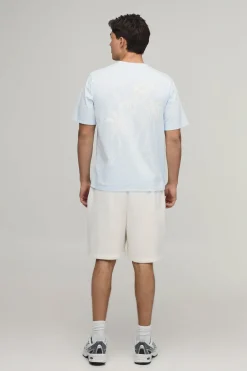 T-shirt Délavé À Imprimé Palmiers Coupe Regular