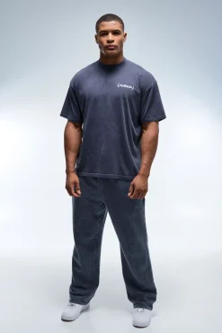 T-shirt Délavé Oversize À Col Allongé One More Rep