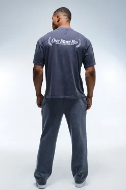 T-shirt Délavé Oversize À Col Allongé One More Rep