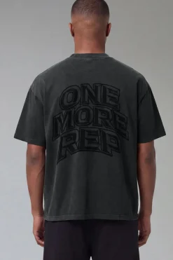 T-shirt Délavé Oversize Col Allongé One More Rep