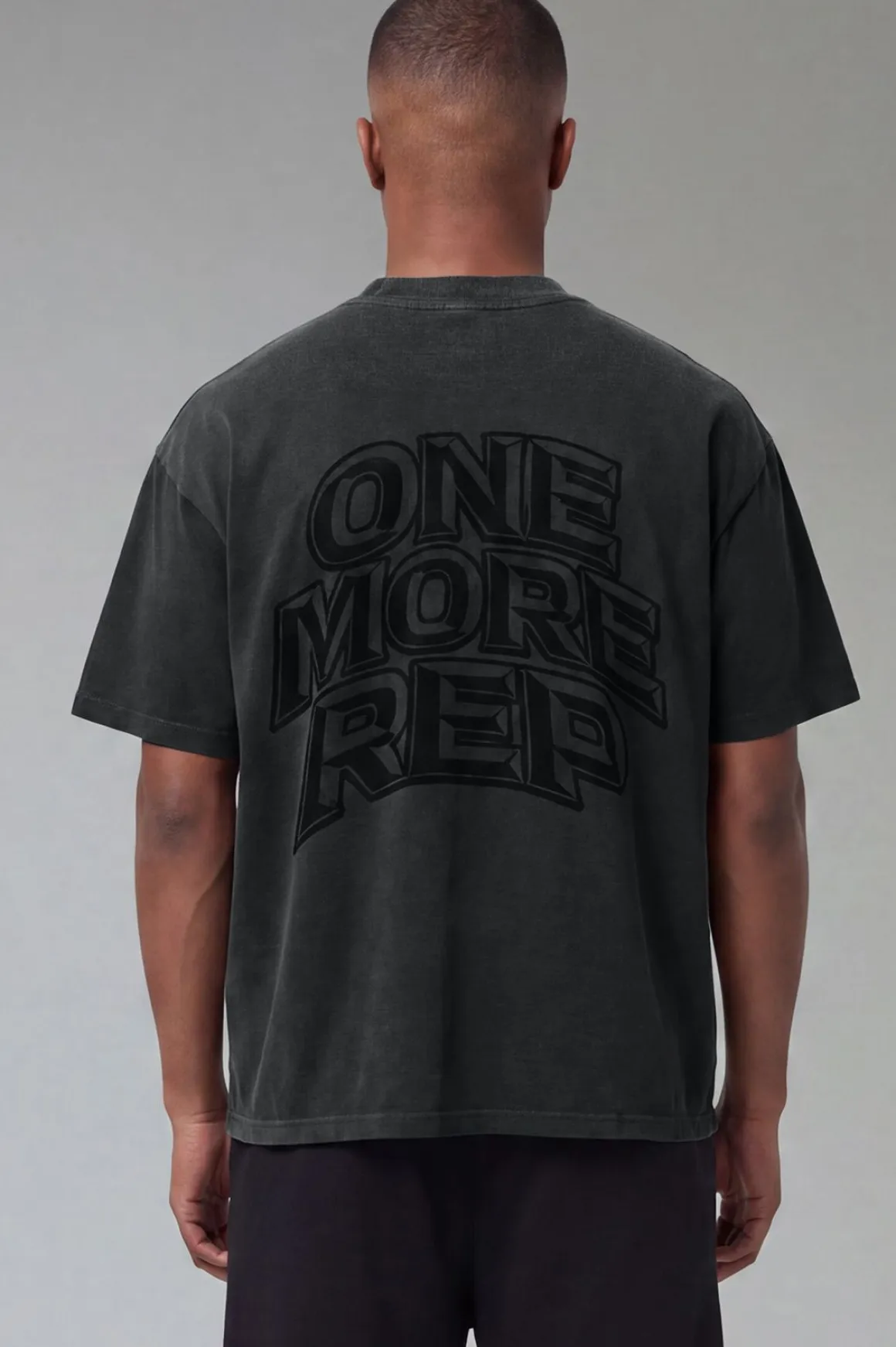 T-shirt Délavé Oversize Col Allongé One More Rep