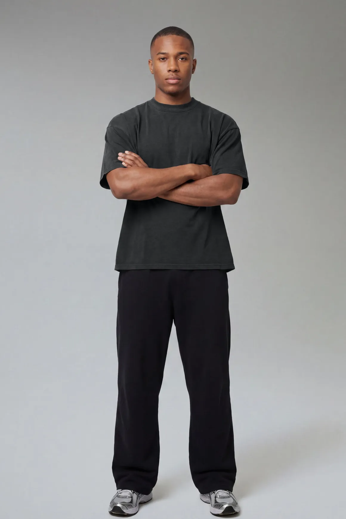 T-shirt Délavé Oversize Col Allongé One More Rep