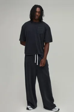 boohooMAN T-shirt Délavé Oversize Coupe Boxy Avec Poche Avant Pour Homme Grand<Homme Tout Afficher|Tout Afficher