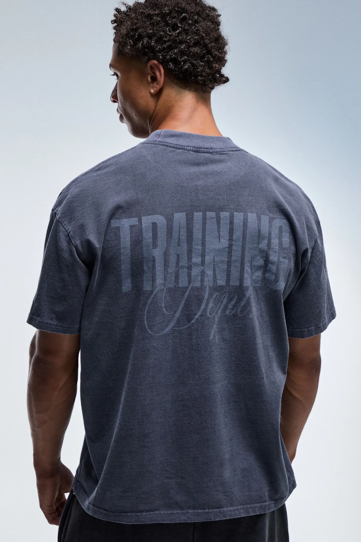 boohooMAN T-shirt Délavé Oversized À Col Montant Training Dept<Femme Tout Afficher Activewear|Athleisure