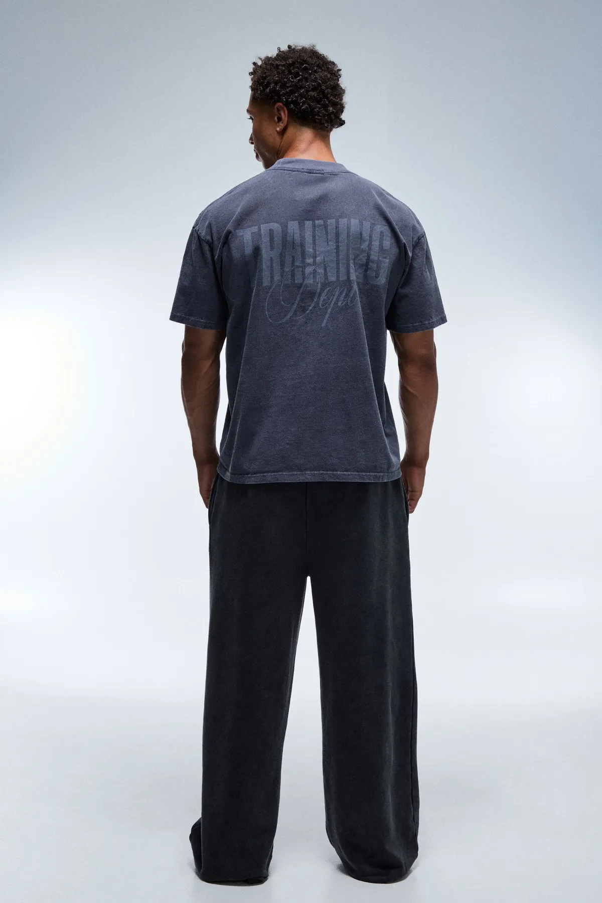 boohooMAN T-shirt Délavé Oversized À Col Montant Training Dept<Femme Tout Afficher Activewear|Athleisure