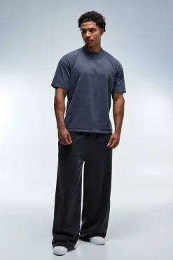 boohooMAN T-shirt Délavé Oversized À Col Montant Training Dept<Femme Tout Afficher Activewear|Athleisure