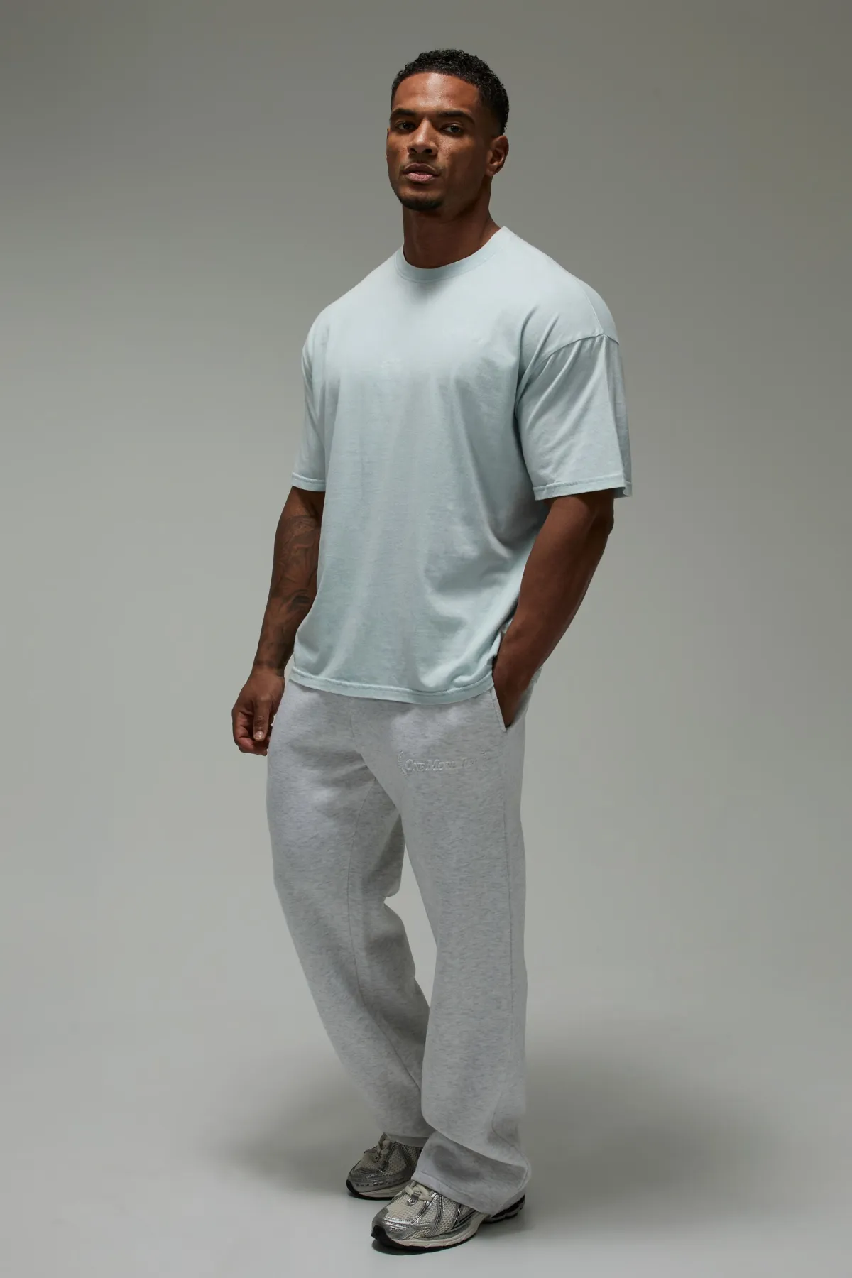 boohooMAN T-shirt Délavé Oversize One More Rep<Femme Tout Afficher|Tout Afficher Activewear