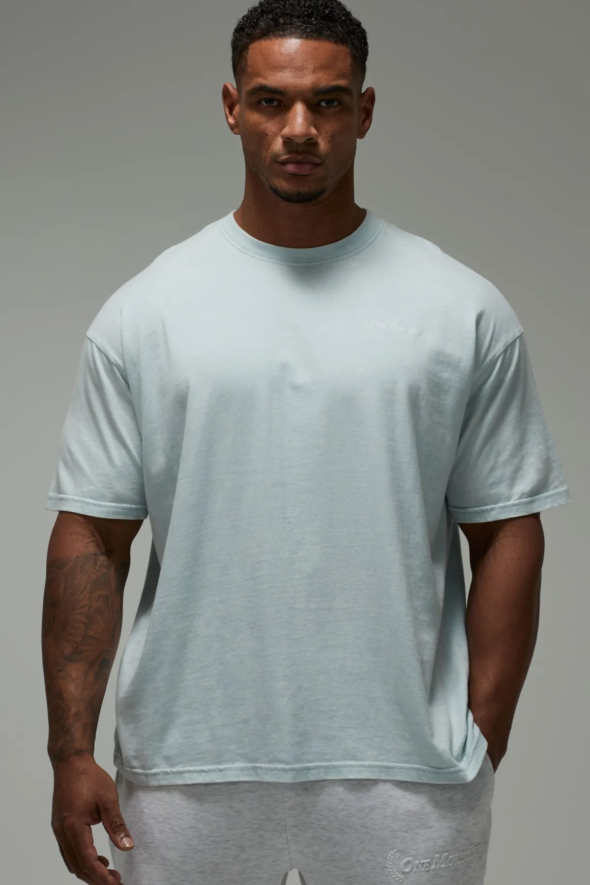boohooMAN T-shirt Délavé Oversize One More Rep<Femme Tout Afficher|Tout Afficher Activewear