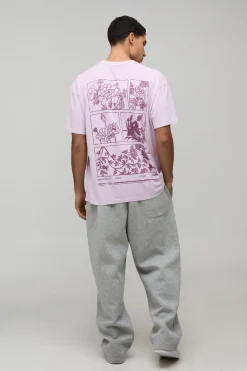 boohooMAN T-shirt Délavé Rose Oversize Coupe Boxy Imprimé Fleuri Col Étendu<Homme T-Shirts Impriméstendances|T-Shirts