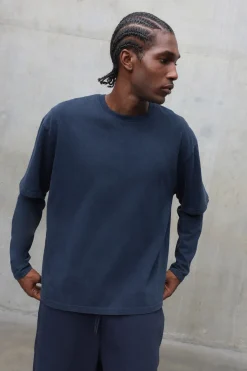 T-shirt Délavé Surdimensionné En Coton Épais