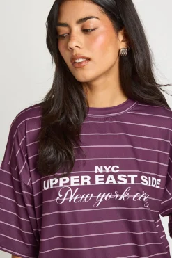 T-shirt doux à rayures Upper East Side