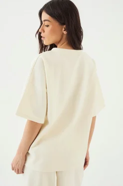 T-Shirt DSGN Studio Interlock Col V Coupe Oversize