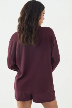 DSGN Studio T-Shirt Lounge Manches Longues Oversize Ultra-Doux<Femme Dsgn Studio|Pyjamas