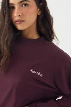 DSGN Studio T-Shirt Lounge Manches Longues Oversize Ultra-Doux<Femme Dsgn Studio|Pyjamas