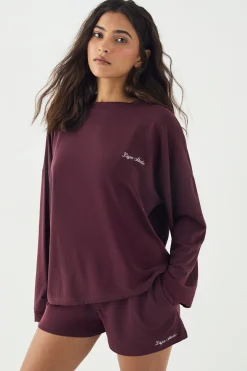 DSGN Studio T-Shirt Lounge Manches Longues Oversize Ultra-Doux<Femme Dsgn Studio|Pyjamas