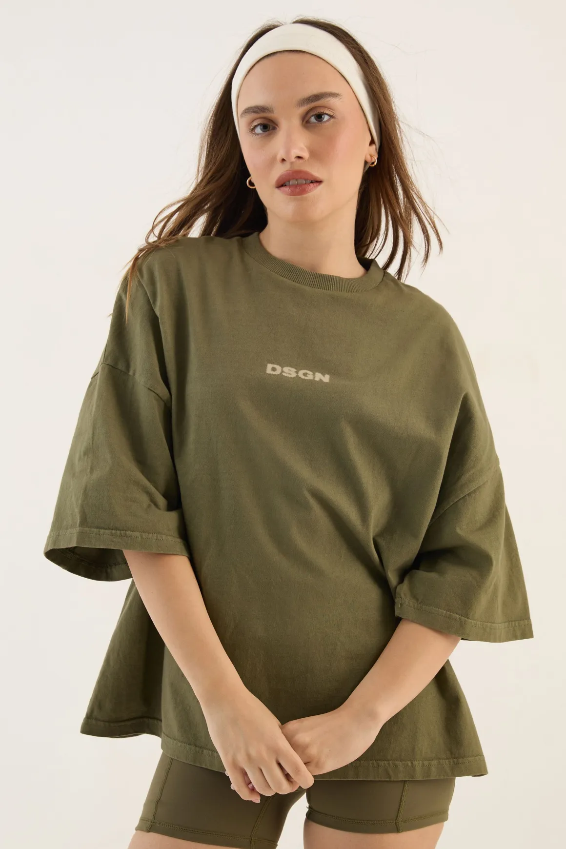 T-shirt Dsgn Studio À Manches Courtes Oversize En Tissu Épais Délavé