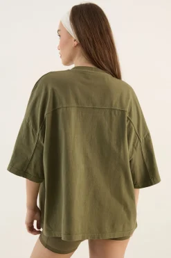 T-shirt Dsgn Studio À Manches Courtes Oversize En Tissu Épais Délavé