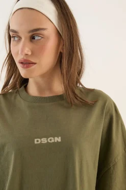T-shirt Dsgn Studio À Manches Courtes Oversize En Tissu Épais Délavé