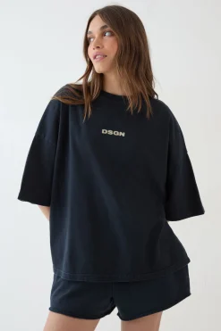 T-shirt Dsgn Studio À Manches Courtes Oversize En Tissu Épais Lavé