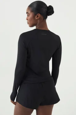 DSGN Studio T-Shirt à Manches Longues Coupe Ample avec Inserts en Maille<Femme Vêtements De Sport|Dsgn Studio