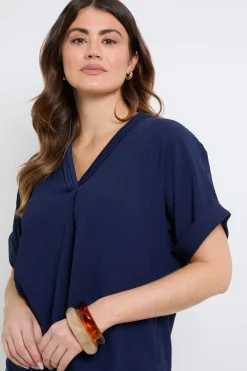 T-shirt À Détails De Plis Nervurés