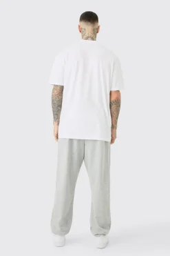 T-shirt à encolure étendue surdimensionné pour personnes de grande taille