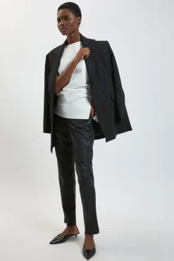 T-shirt En Jersey De Coton 100% Asymétrique